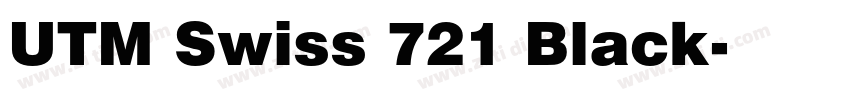 UTM Swiss 721 Black字体转换
